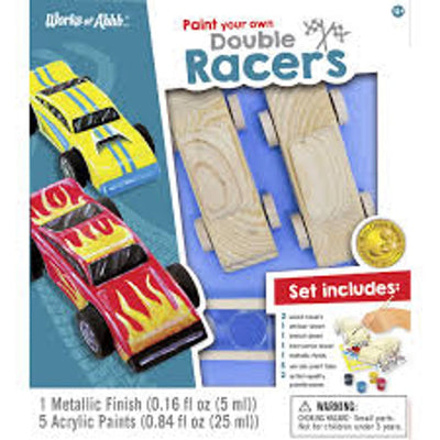Double Racers Wood Craft & Paint Kit
