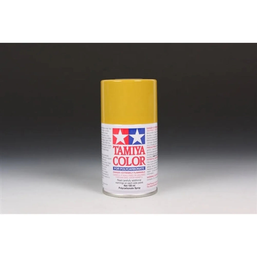 Peinture en aérosol Tamiya PS-56 Jaune Moutarde pour polycarbonate 100 ml