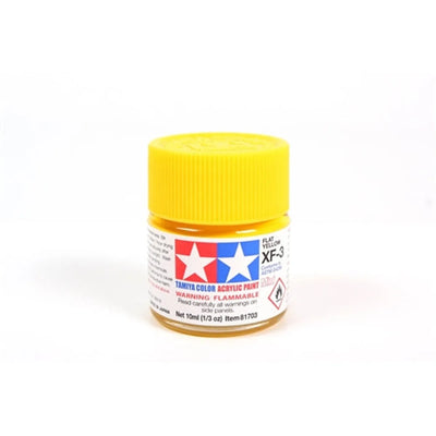 Tamiya Acrylique XF-3 Jaune Mat Bouteille Mini 10mL (1/3oz)