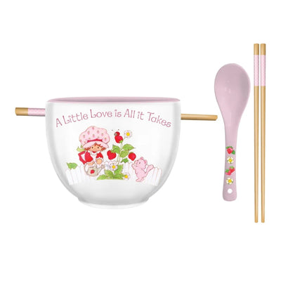 Bol à ramen "Un peu d'amour" en céramique de 20 oz, fraise « Shortcake »