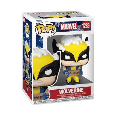 POP! Marvel Fêtes - Wolverine avec panneau "Bah Humbug"