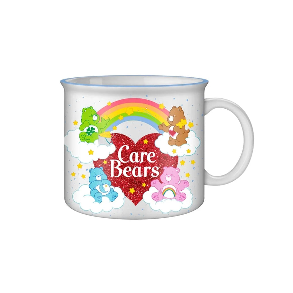 Care Bears Rainbow Heart Glitter 20oz. Ceramic Camper Mug