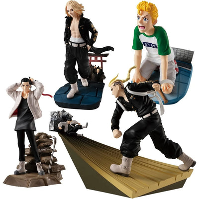 Tokyo Revengers - Ensemble de 4 figurines Petitrama Scènes Héroïques de Toman
