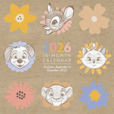 Disney Classics Official 2026 Square Calendar