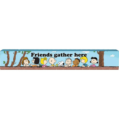 Panneau en bois "Friends Gather Here" de Peanuts - DISC