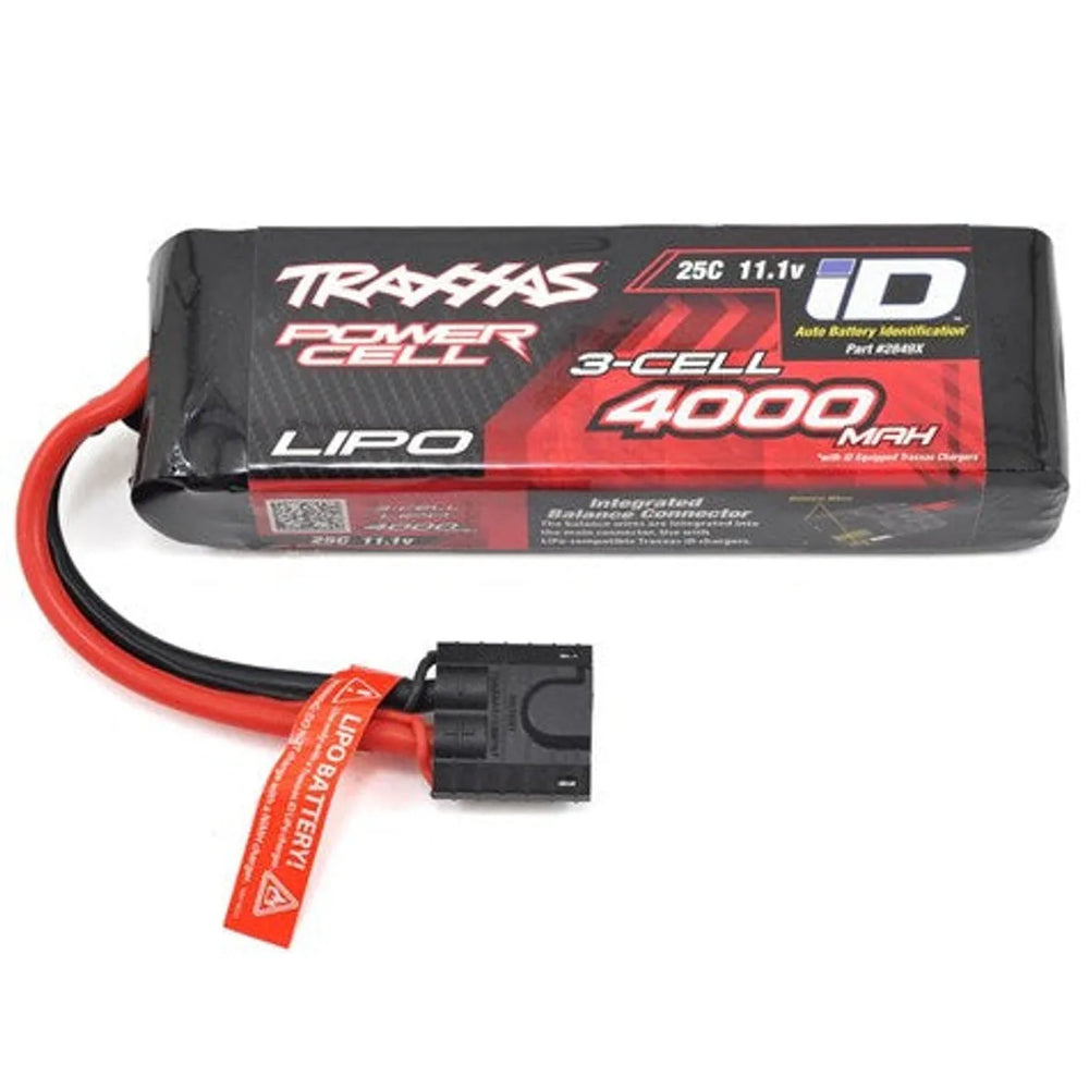 Traxxas 4000mAh 3S 11.1V 25C LiPo Connecteur iD Boîtier souple 135x26x43mm