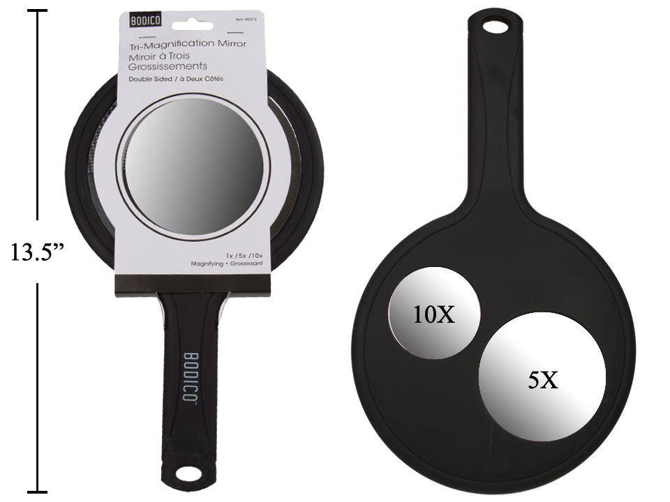 Miroir 3-en-1 BODICO - Grossissement 1x/5x/10x - 82213