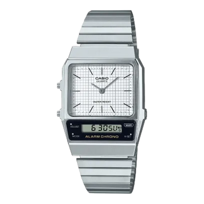 CASIO Vintage Silver White Dial | AQ800E-7A