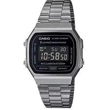 CASIO Classique Métal Vintage Argent Noir | A168WGG-1BVT