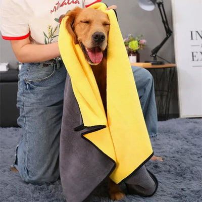 Serviette pour animaux – Super absorbante et séchage rapide pour chiens et chats (idéale pour Golden Retrievers)