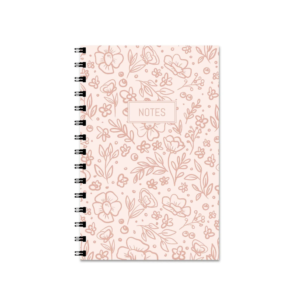 Carnet à fleurs roses