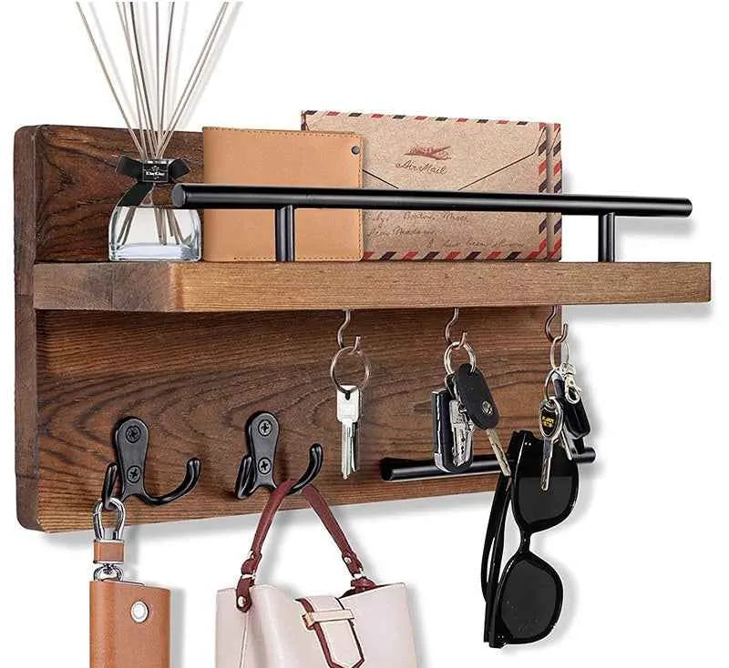 Étagère Murale Flottante en Bois – 32×18cm, Style Moderne et Épuré