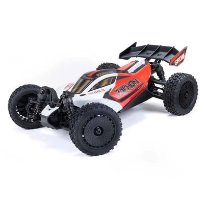 ARRMA 1/14 TYPHON GROM 4X4 RTR Brushed RC Buggy (Battery & Charger Included) - Red/White