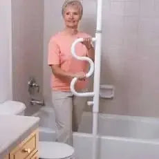 Stander ST1100W Security Pole & Curve Grab Bar | 300 lb Support Canada