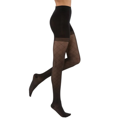 Bas de contention JOBST UltraSheer à motif diamanté, 20-30 mmHg, à la taille, bout fermé