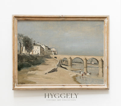 Impression d'art paysage vintage de bord de mer désertique L0139