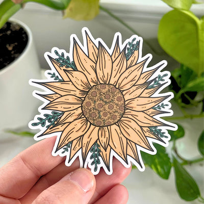Autocollant Tournesol Bohémien