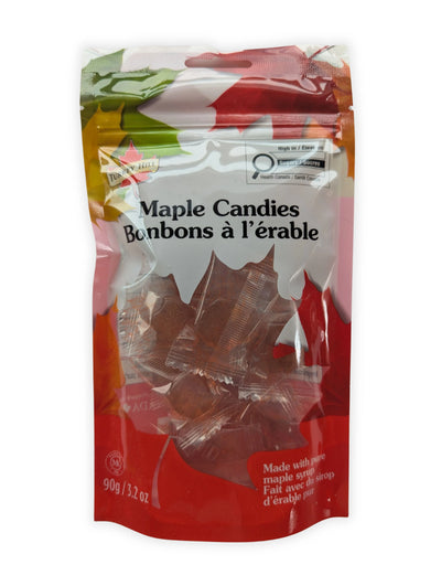 Bonbons à l'érable canadiens - 90 g, douceurs au sirop d'érable emballées individuellement