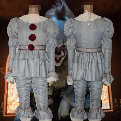 Ensemble de costume de clown pour femmes – Tenue de bouffon pour fête d'Halloween avec accessoires
