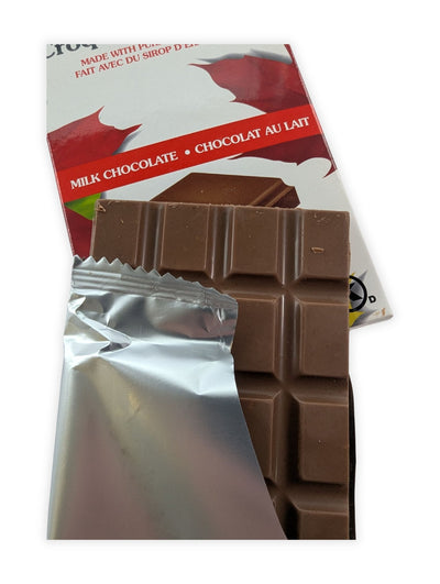 Tablette de chocolat au lait belge et érable canadien - 80 g