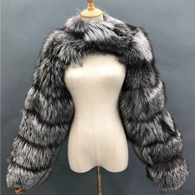 Women's Faux Fur Short Coat – Fashionable Autumn & Winter Jacket