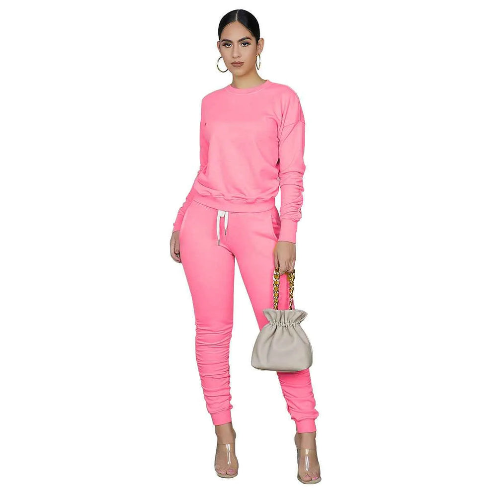 Ensemble Décontracté pour Femmes – Chandail Douillet en Molleton et Pantalon Assorti