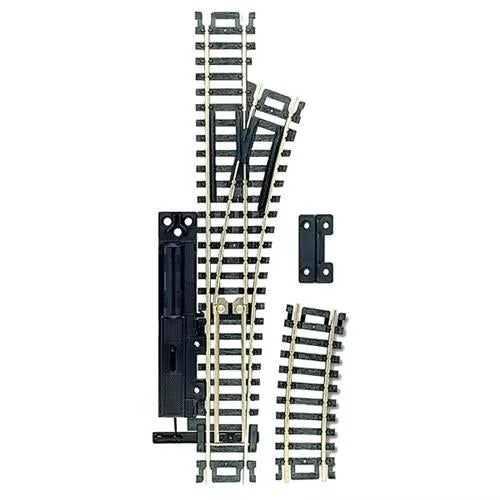 Atlas HO Code 100 Commutateur Manuel à Enclenchement Rail Argent Nickel Attaches Noires Main Droite