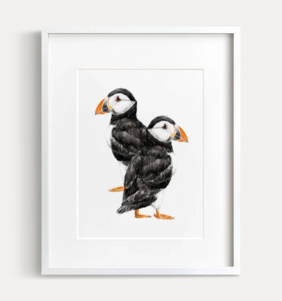 Puffin Watercolor Painting