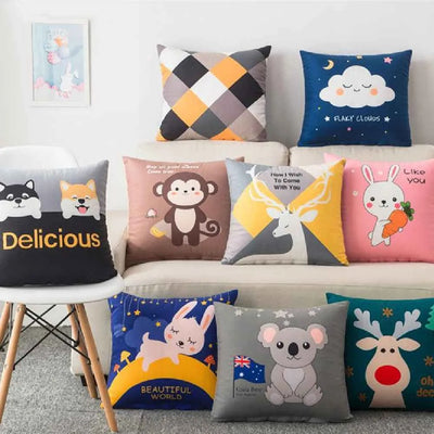 Jolie coussin décoratif – Doux coussin en peluche pour le salon, la chambre et le chevet