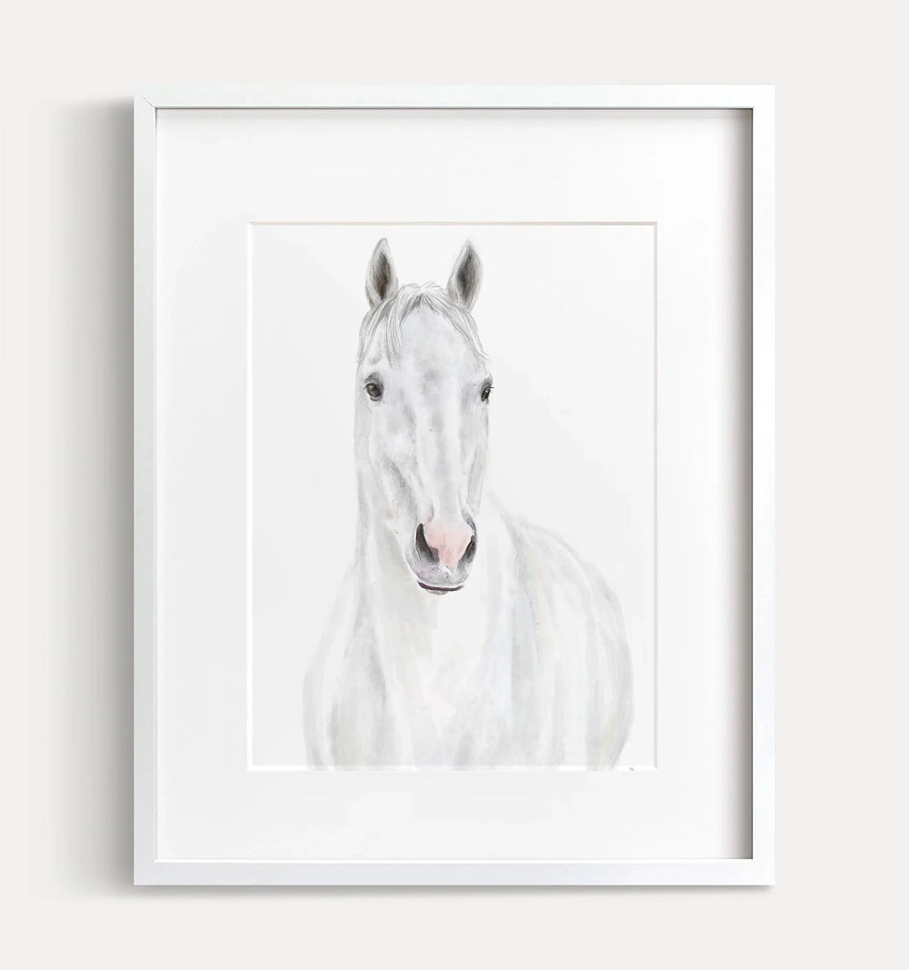 Impression d'art Cheval Blanc