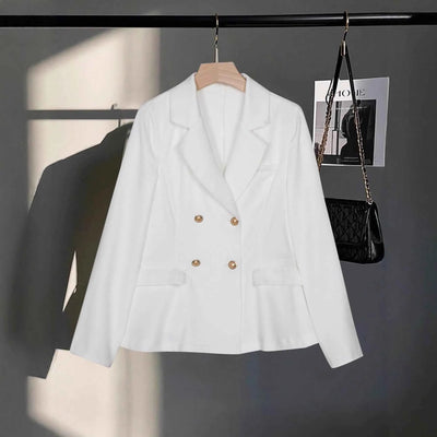 Women's High-End Double-Breasted Cropped Blazer
