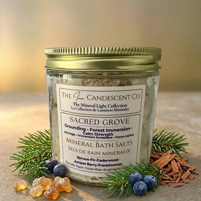 SACRED GROVE | Sels de bain riches en magnésium et minéraux pour l'immersion forestière | Bains de pieds