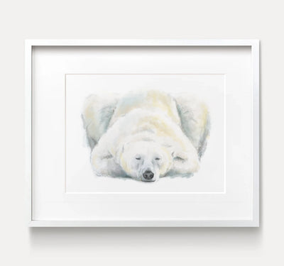Polar Bear Sweet Dreams Minimalist Art Print