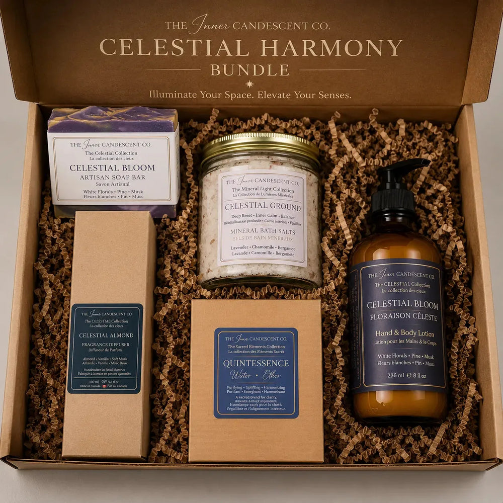 ENSEMBLE HARMONIE CÉLESTE | Ensemble-cadeau de luxe pour le bain et le corps