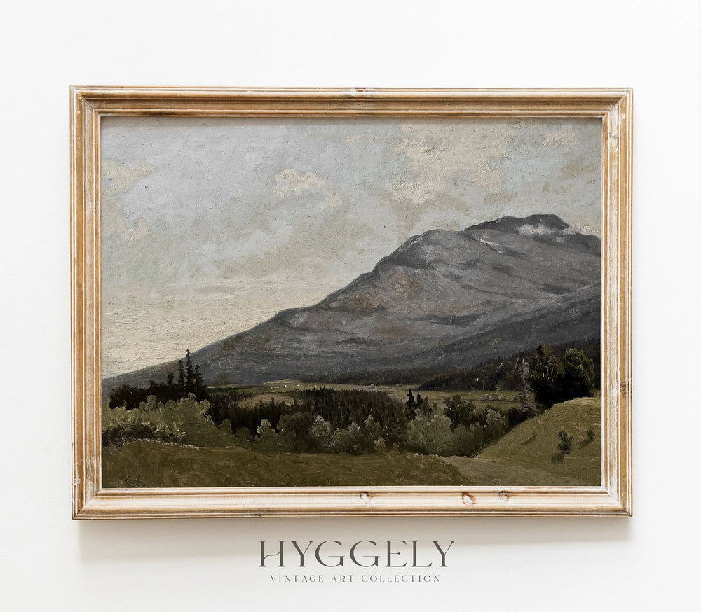 Tableau Vintage Montagne Douce | Impression d'art paysager L225