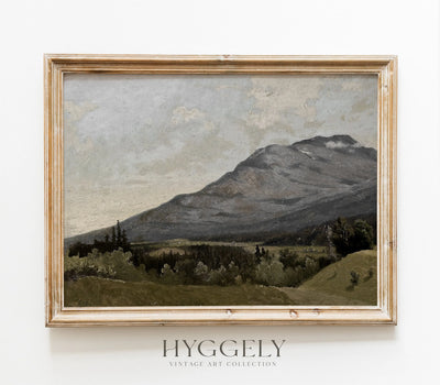 Tableau Vintage Montagne Douce | Impression d'art paysager L225