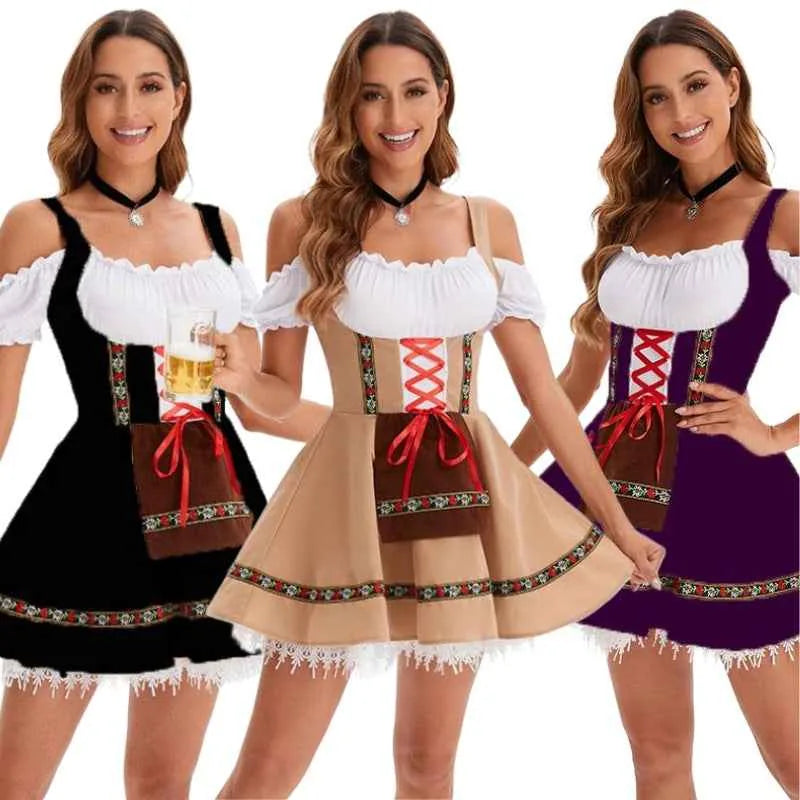 Déguisement de festival de bière pour femme – Tenue de performance et robe de fête inspirée de l'Oktoberfest