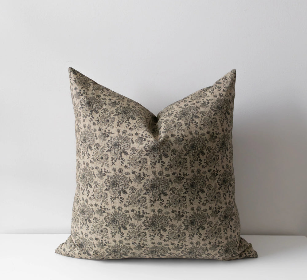 Housse de coussin Elizabeth | Housse de coussin florale style vintage neutre