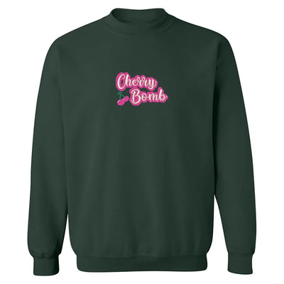 Embroidered "Cherry Bomb" Crewneck