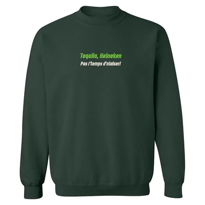 Embroidered Crewneck Tequila Heinken