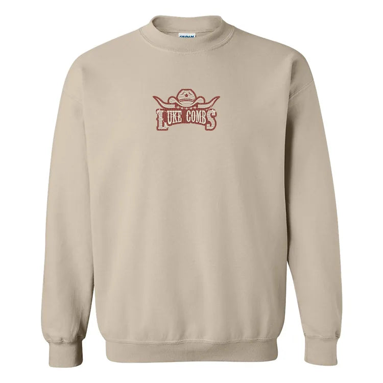 Embroidered "Luke Combs" Crewneck