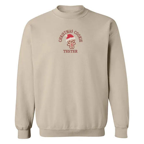 Embroidered "Christmas Cookie Tester" Crewneck