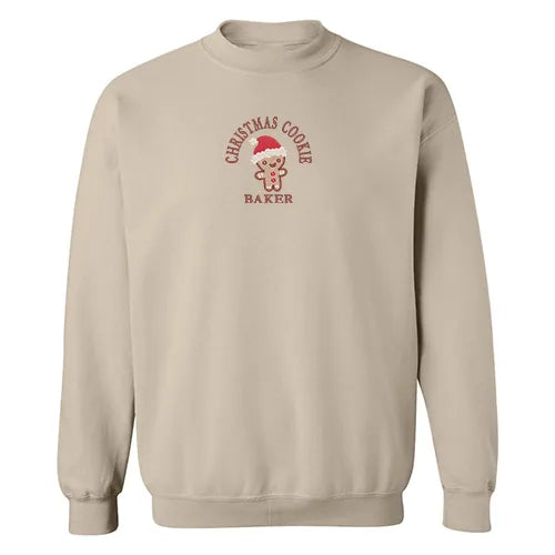 Embroidered "Christmas Cookie Baker" Crewneck