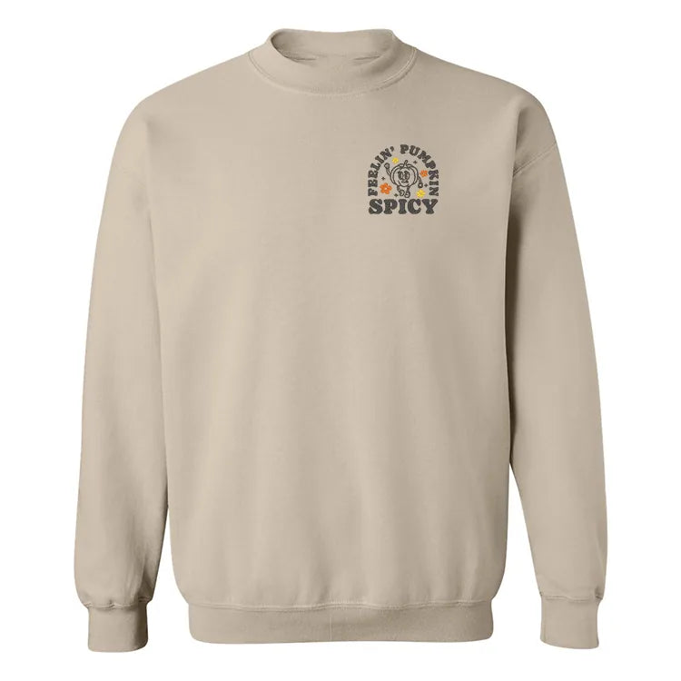 Crewneck "Feeling Pumpkin Spicy" Embroidery