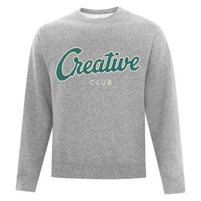 Embroidered "Creative Club" Crewneck