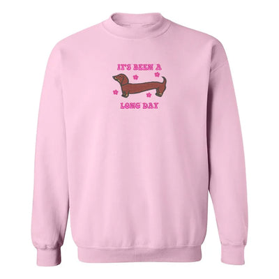 Embroidered Crewneck "It's Been A Long Day"