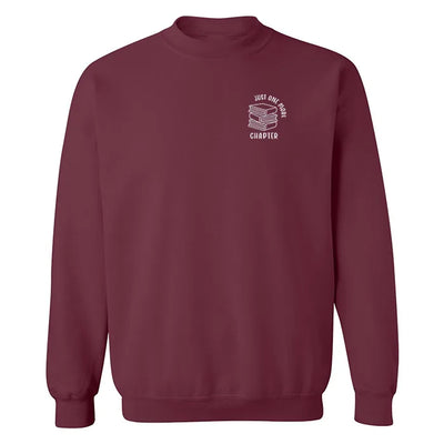 Embroidered "One More Chapter" Crewneck