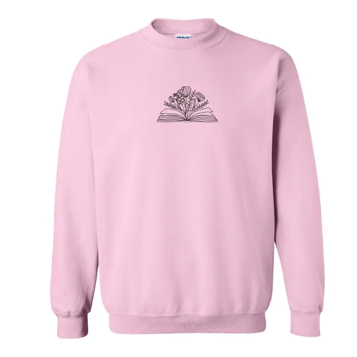 Embroidered Crewneck Blooming Book