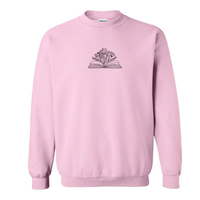Embroidered Crewneck Blooming Book