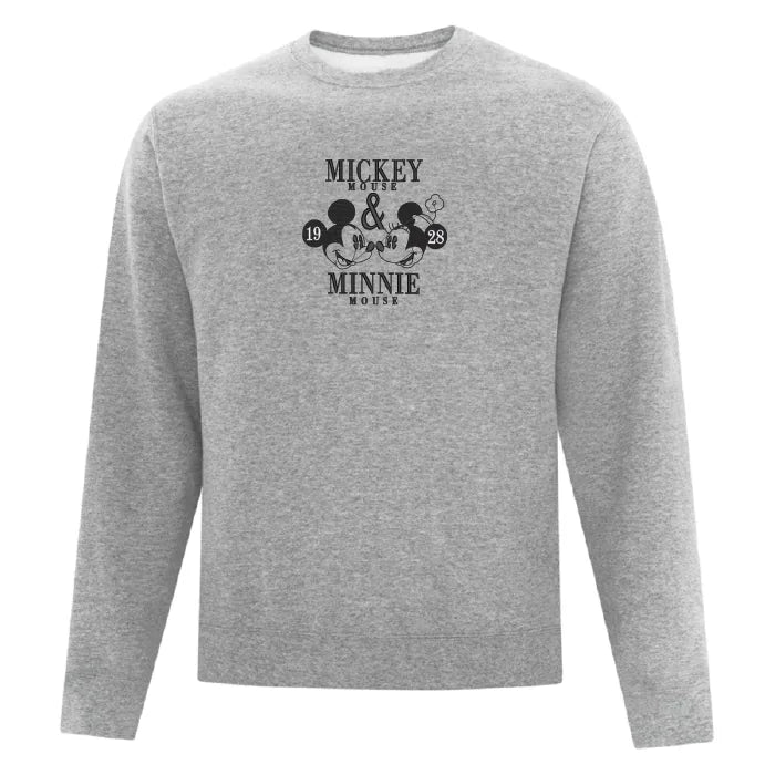 Embroidered Crewneck Mickey & Minnie
